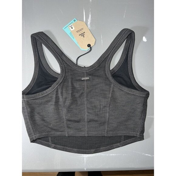 PRANA Becksa Bralette - NWT Dark Gray Size Medium Built In Bra Yoga Workout 1C - Picture 6 of 6